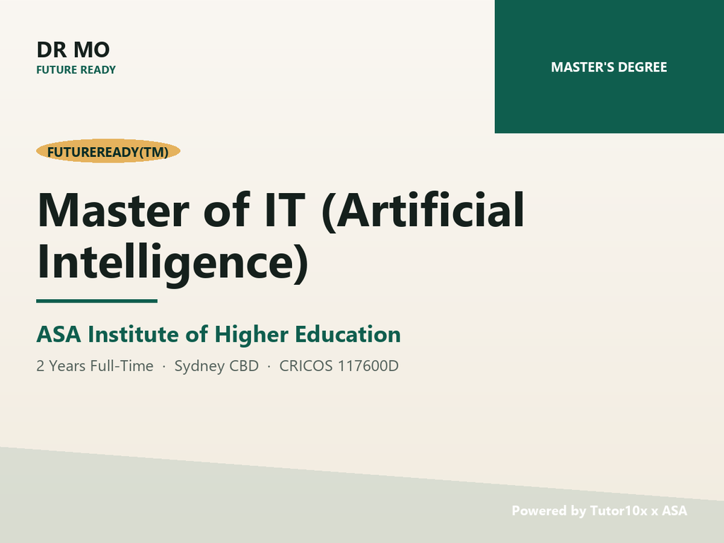 [ASA-MASTER-OF-IT-(ARTIFICIAL-INTEL] Master of IT (Artificial Intelligence)